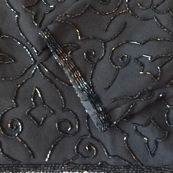 COPY - Beaded black scrollwork lined evening jacket - Picture 3 of 6